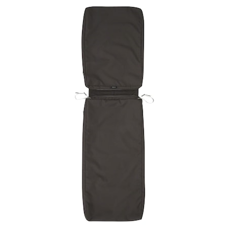 Classic Accessories Water-Resistant 72x21x3" Patio Chaise Lounge Cushion Cover, Espresso 60-363-016601-RT